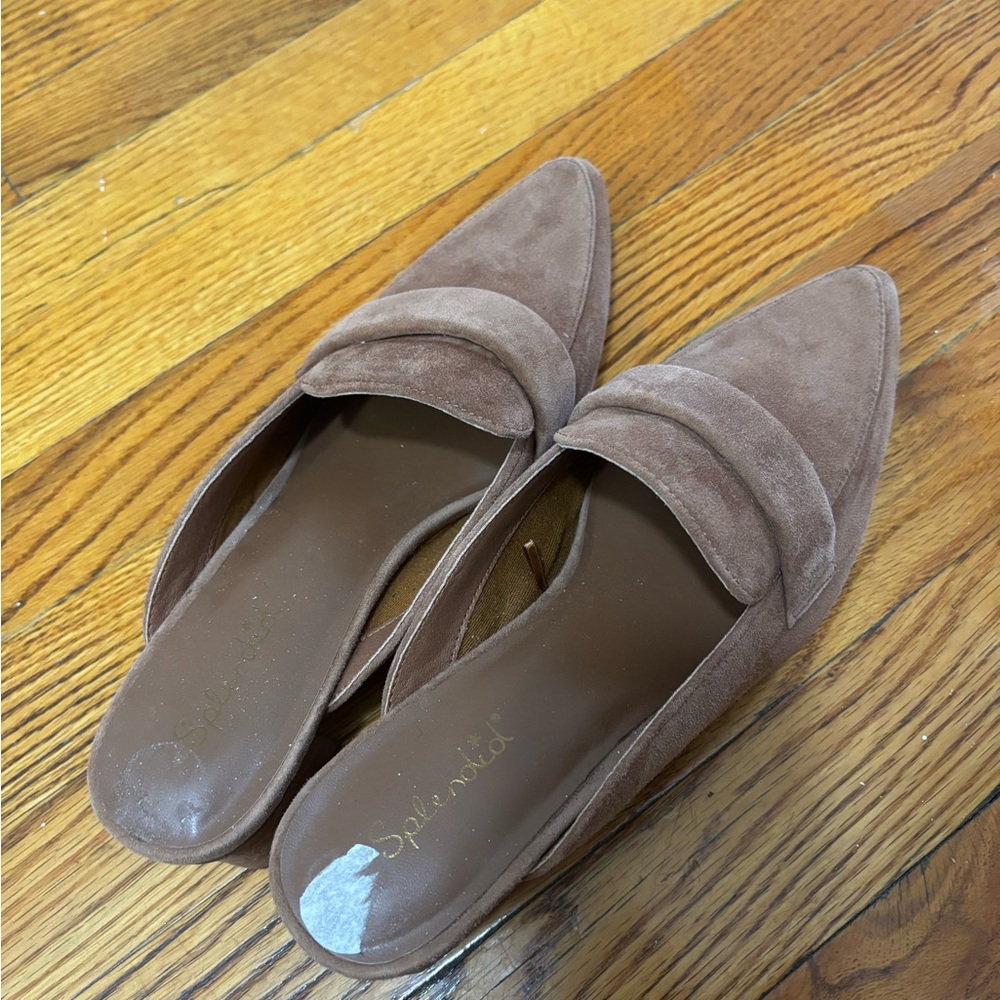 Splendid Cognac Suede Slip-On Loafer Mule - Picture 3 of 4